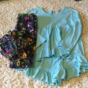 Adorable essentials size 4 high low top & nightmare before Christmas ruffles